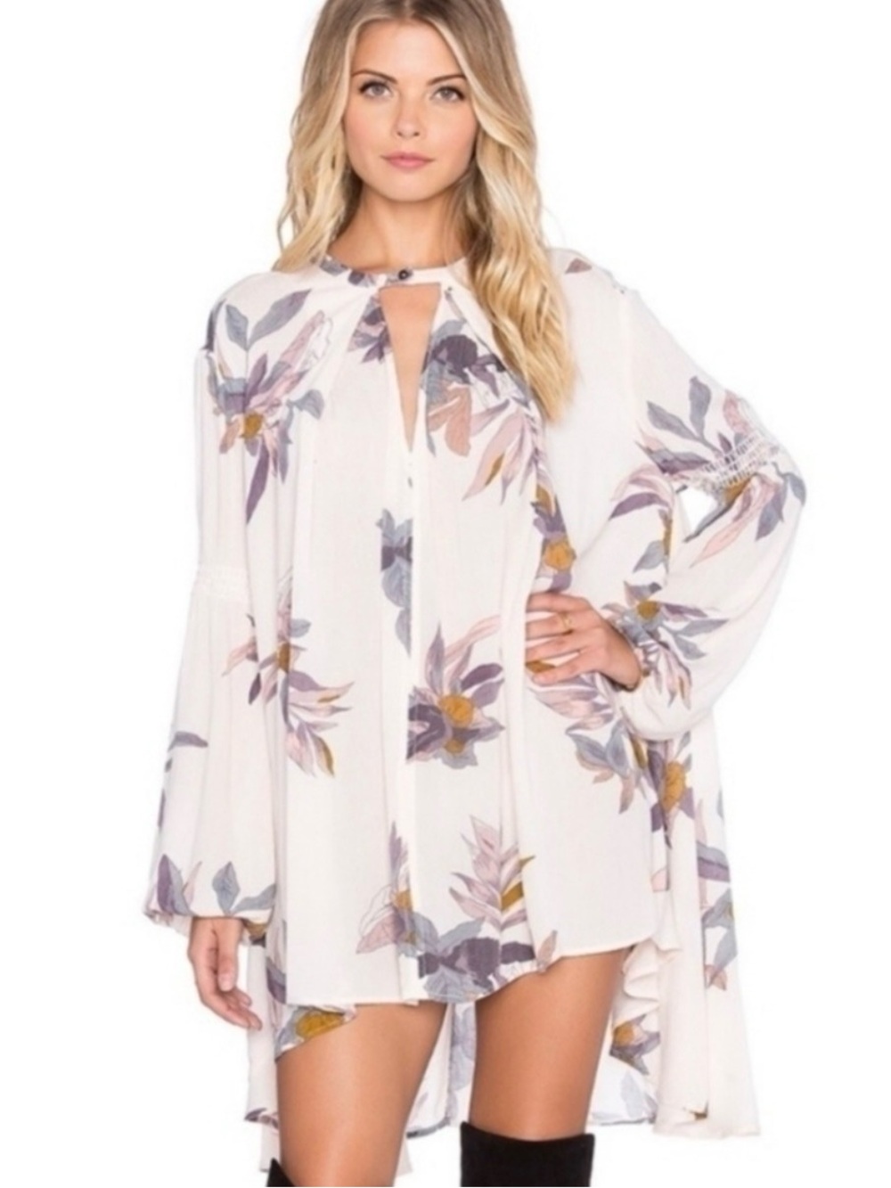 Free People Electric Orchard Swing Tunic Size Small